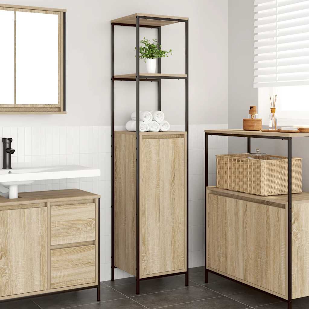 vidaXL Bathroom Cabinet with Shelves 36x35x165 cm