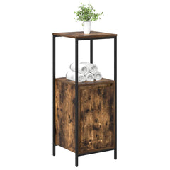 vidaXL Bathroom Cabinet with Shelves Smoked Oak 36x35x95 cm 4