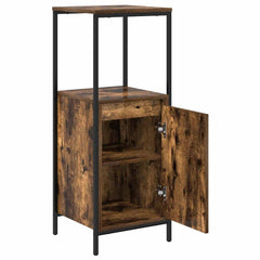 vidaXL Bathroom Cabinet with Shelves Smoked Oak 36x35x95 cm 5