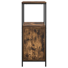 vidaXL Bathroom Cabinet with Shelves Smoked Oak 36x35x95 cm 6