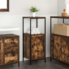vidaXL Bathroom Cabinet with Shelves Smoked Oak 36x35x95 cm 1