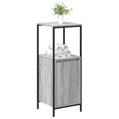 vidaXL Bathroom Cabinet with Shelves Grey Sonoma 36x35x95 cm 4