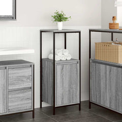 vidaXL Bathroom Cabinet with Shelves Grey Sonoma 36x35x95 cm 1