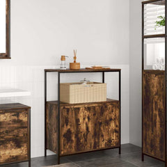 Bathroom Cabinet with Shelves 76,5x35x95 cm Smoked oak