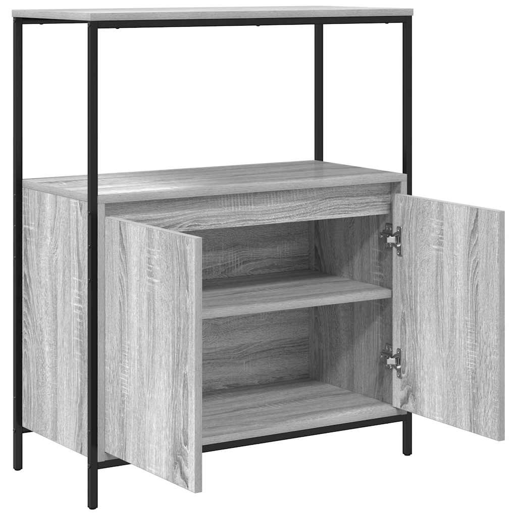 Bathroom Cabinet with Shelves 76,5x35x95 cm Grey sonoma