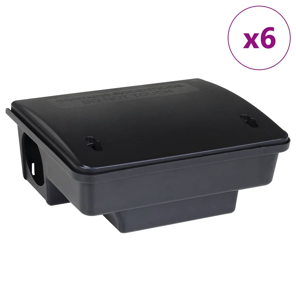 vidaXL Mouse Traps 6 pcs Black 23x19x9.5 cm 2