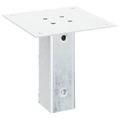 vidaXL Post Bases Square 12 pcs Silver 51x51 mm Galvanised Steel 5