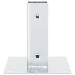 vidaXL Post Bases Square 12 pcs Silver 51x51 mm Galvanised Steel 6