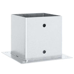 vidaXL Post Bases Square 4 pcs Silver 141x141 mm Galvanised Steel 3