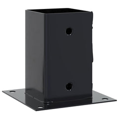 vidaXL Post Bases Square 12 pcs Anthracite 81x81 mm Powder-coated Steel 3