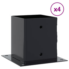 vidaXL Post Bases Square 4 pcs Anthracite 101x101 mm Powder-coated Steel 2