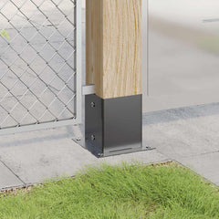 vidaXL Post Bases Square 4 pcs Anthracite 101x101 mm Powder-coated Steel 3
