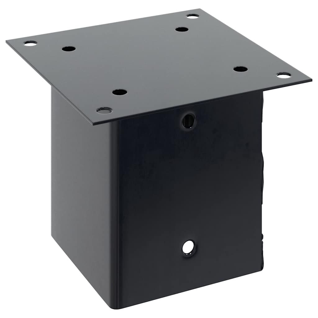 vidaXL Post Bases Square 4 pcs Anthracite 101x101 mm Powder-coated Steel 5