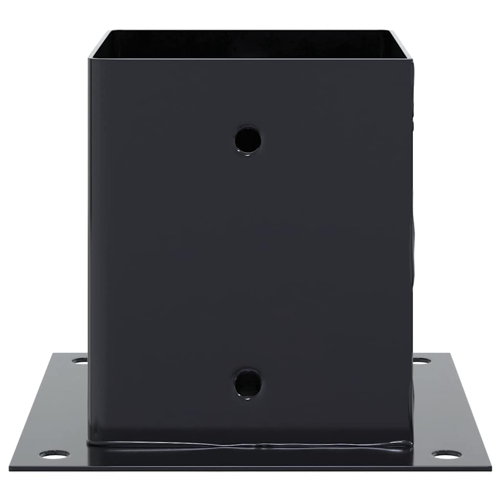 vidaXL Post Bases Square 4 pcs Anthracite 101x101 mm Powder-coated Steel 6