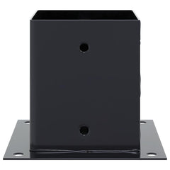 vidaXL Post Bases Square 4 pcs Anthracite 101x101 mm Powder-coated Steel 6