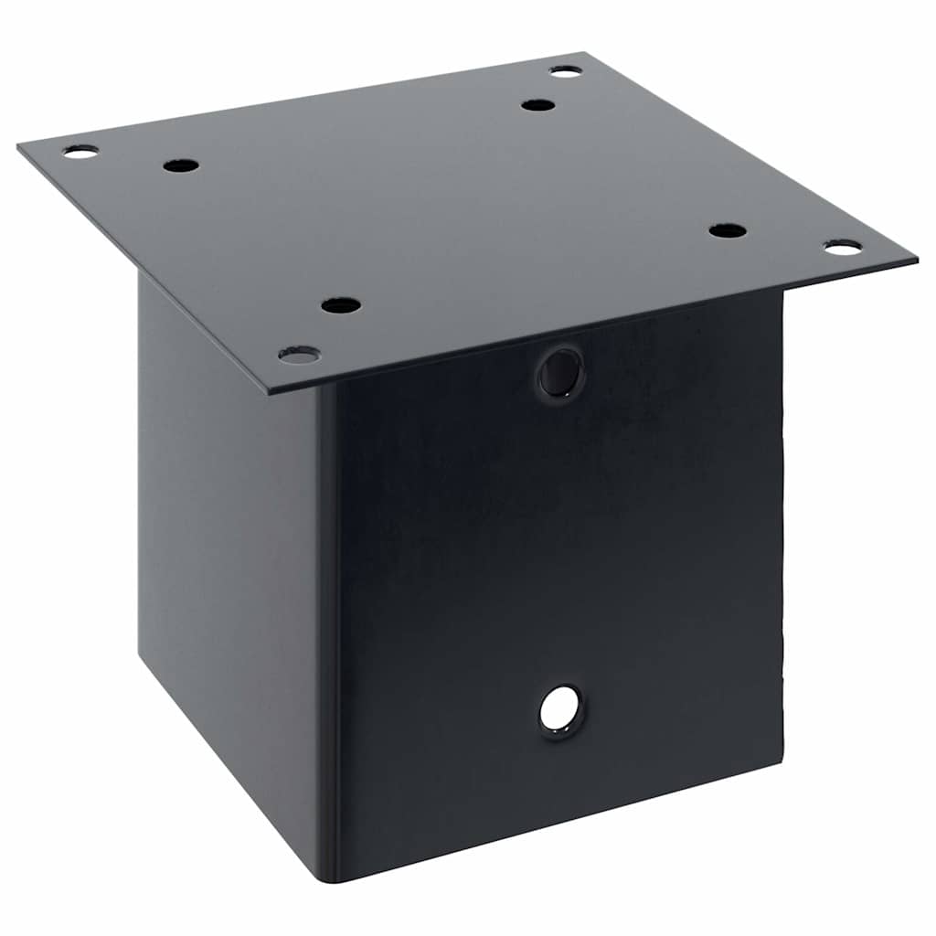 vidaXL Post Bases Square 4 pcs Anthracite 141x141 mm Powder-coated Steel 5
