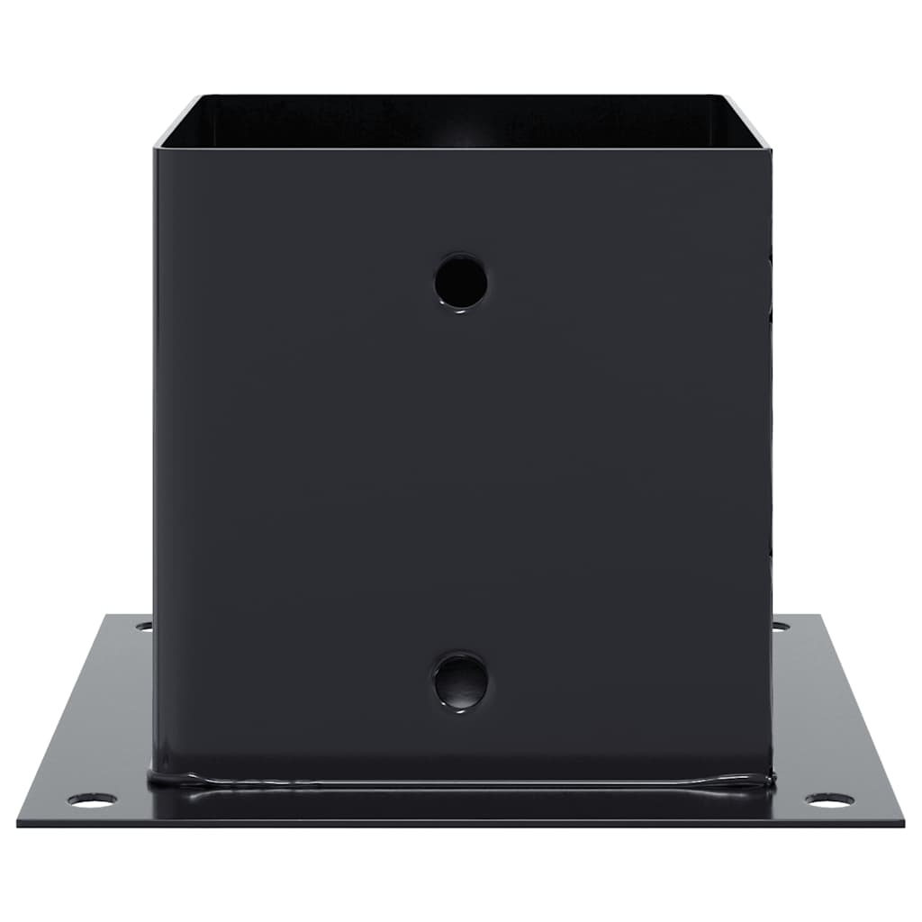 vidaXL Post Bases Square 4 pcs Anthracite 141x141 mm Powder-coated Steel 6