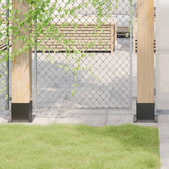 vidaXL Post Bases Square 4 pcs Anthracite 141x141 mm Powder-coated Steel 1
