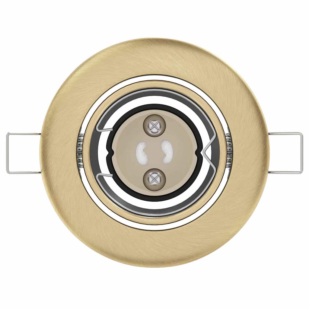 vidaXL Spotlight 24 pcs Brass 9 x 9 x 2.5 cm Metal 6