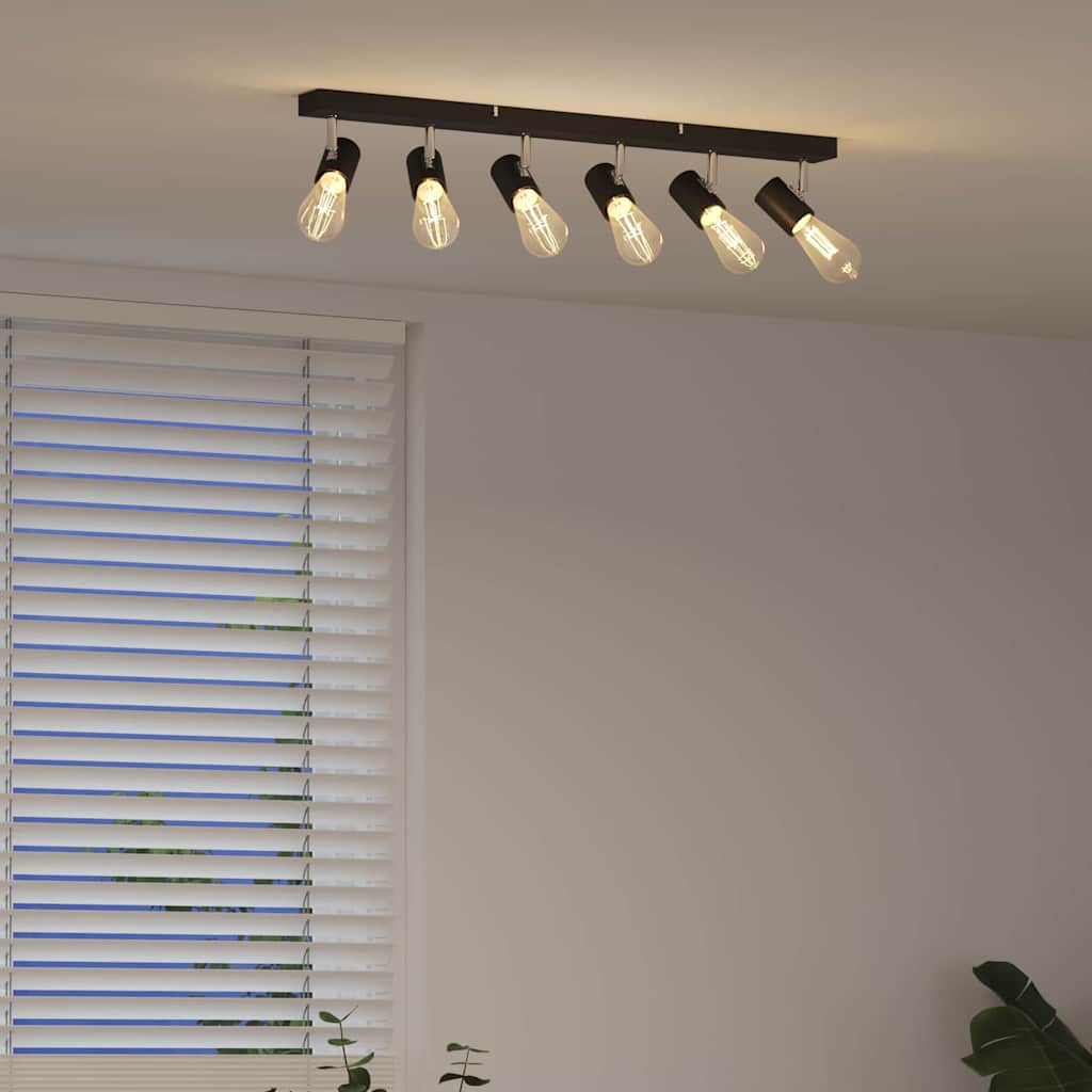 vidaXL Ceiling Spotlight Black 73 x 6.5 x 11.5 cm Metal 4