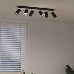 vidaXL Ceiling Spotlight with Spotlights Black 73 x 6 x 16 cm Metal 4