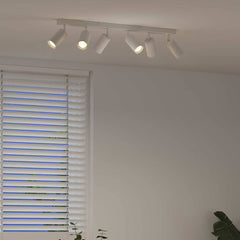 vidaXL Ceiling Spotlight with Spotlights White 73 x 6 x 16 cm Metal 4
