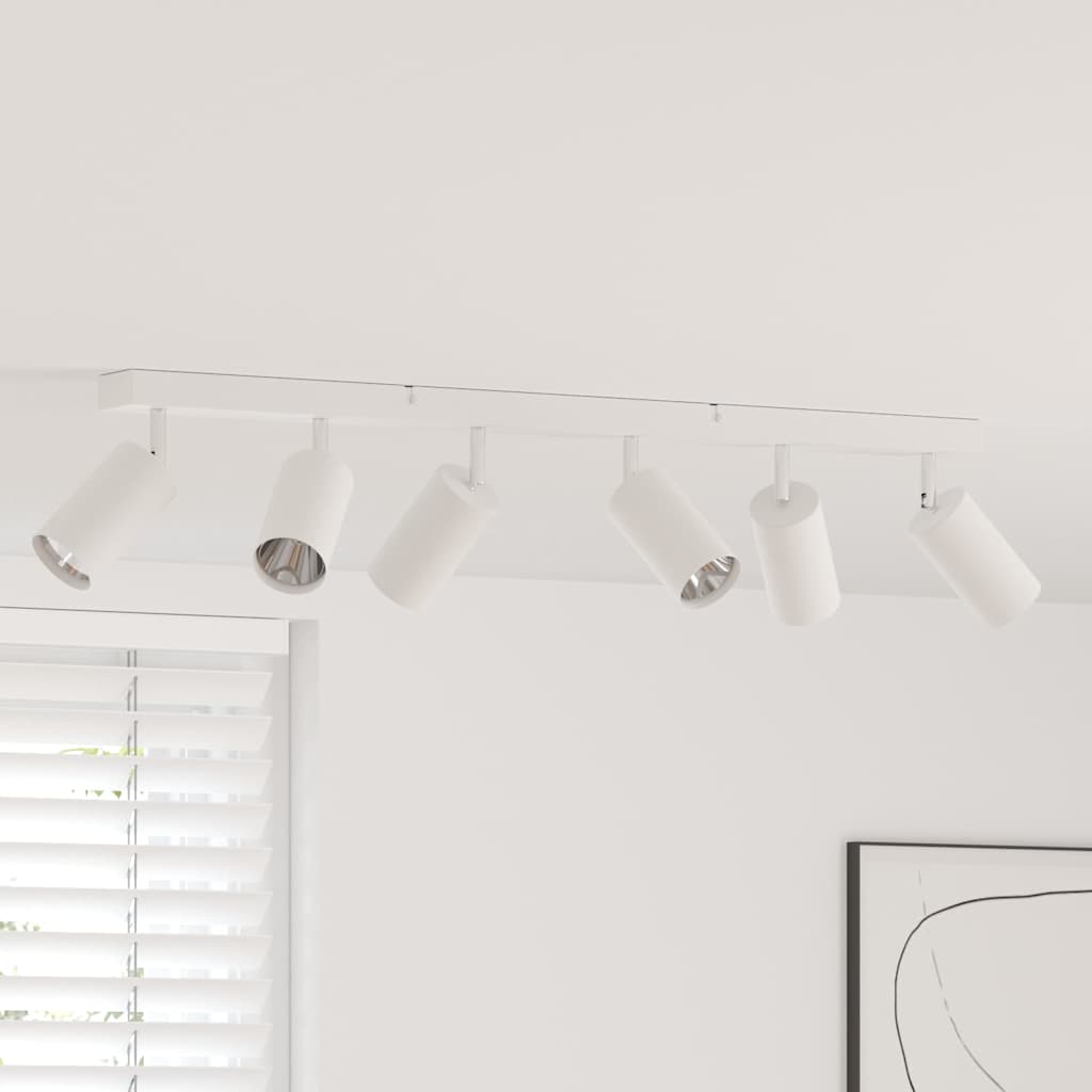 vidaXL Ceiling Spotlight with Spotlights White 73 x 6 x 16 cm Metal 1