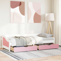 vidaXL Day Bed with 2 Drawers IRUN White&Pink 90x200 cm 3