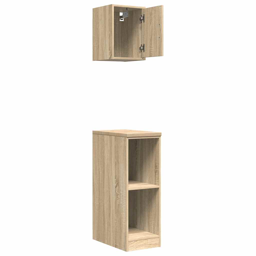 vidaXL Garage Cabinets 2 pcs Sonoma Oak Engineered Wood 6