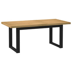 vidaXL Dining Table "NOAIN" U-Shaped Legs 180x90x75 cm Solid Wood Pine 2