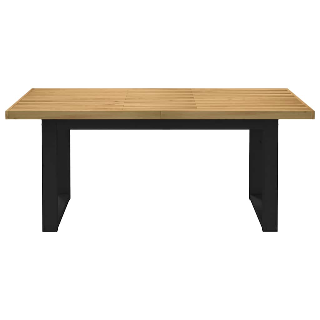 vidaXL Dining Table "NOAIN" U-Shaped Legs 180x90x75 cm Solid Wood Pine 4