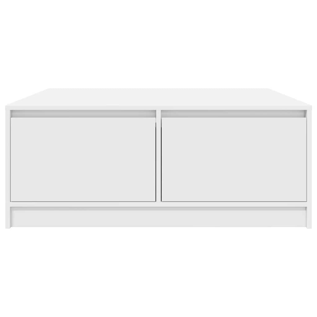 Coffee Table with Drawers 70,5x70x40 cm White 100 cm 100 cm