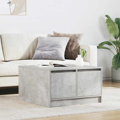 Coffee Table with Drawers 70,5x70x40 cm Concrete grey 70.5 cm 70 cm