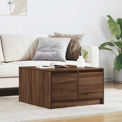 Coffee Table with Drawers 70,5x70x40 cm Brown oak 70.5 cm 70 cm