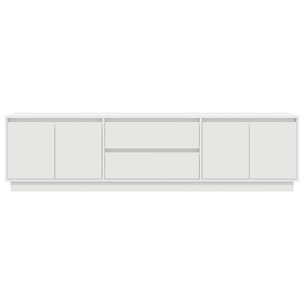 TV Cabinet with LED Lights 193.5x41x50 cm White