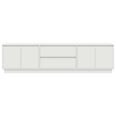 TV Cabinet with LED Lights 193.5x41x50 cm White