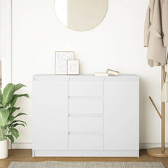 Sideboard with Drawers 100.5x35x76 cm White