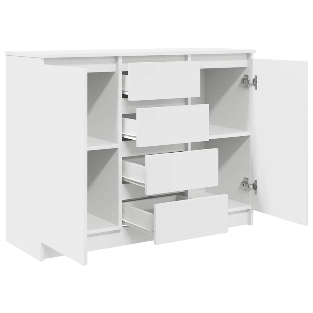 Sideboard with Drawers 100.5x35x76 cm White