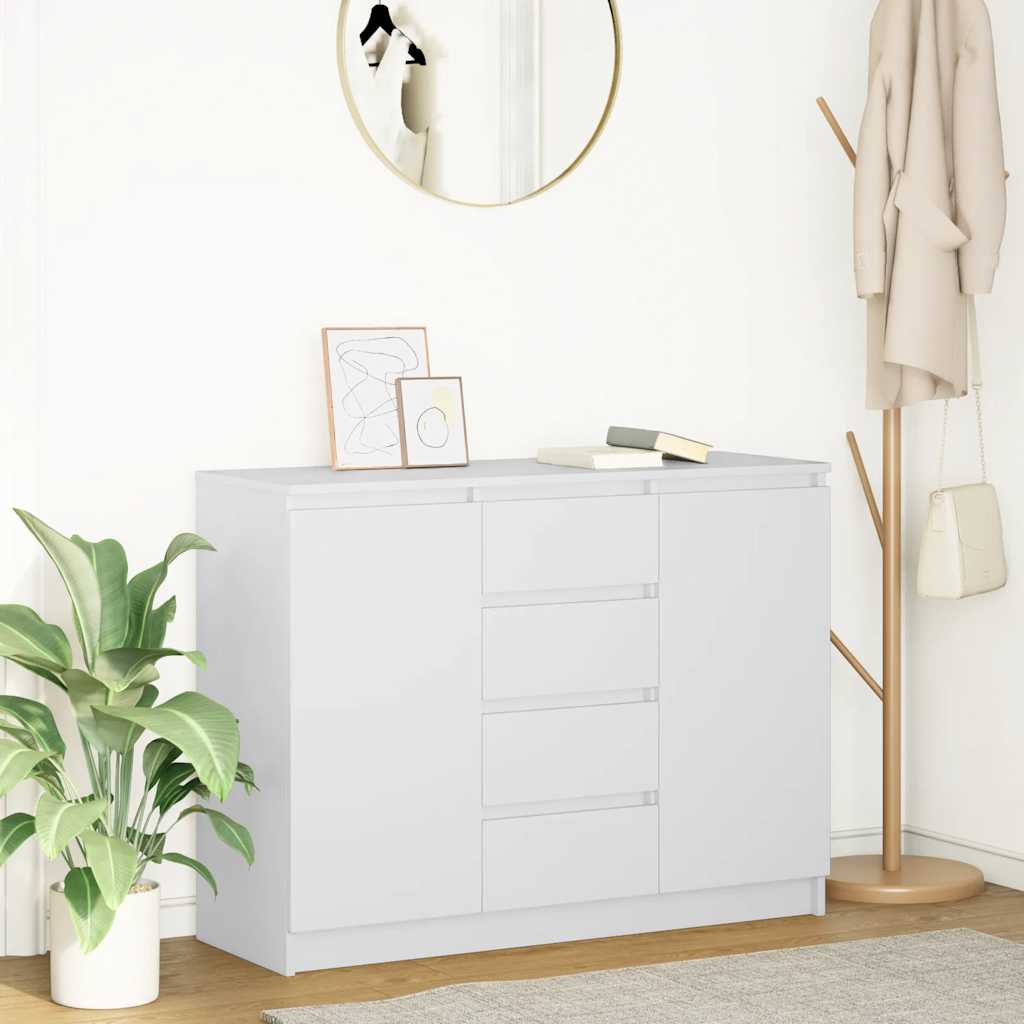 Sideboard with Drawers 100.5x35x76 cm White