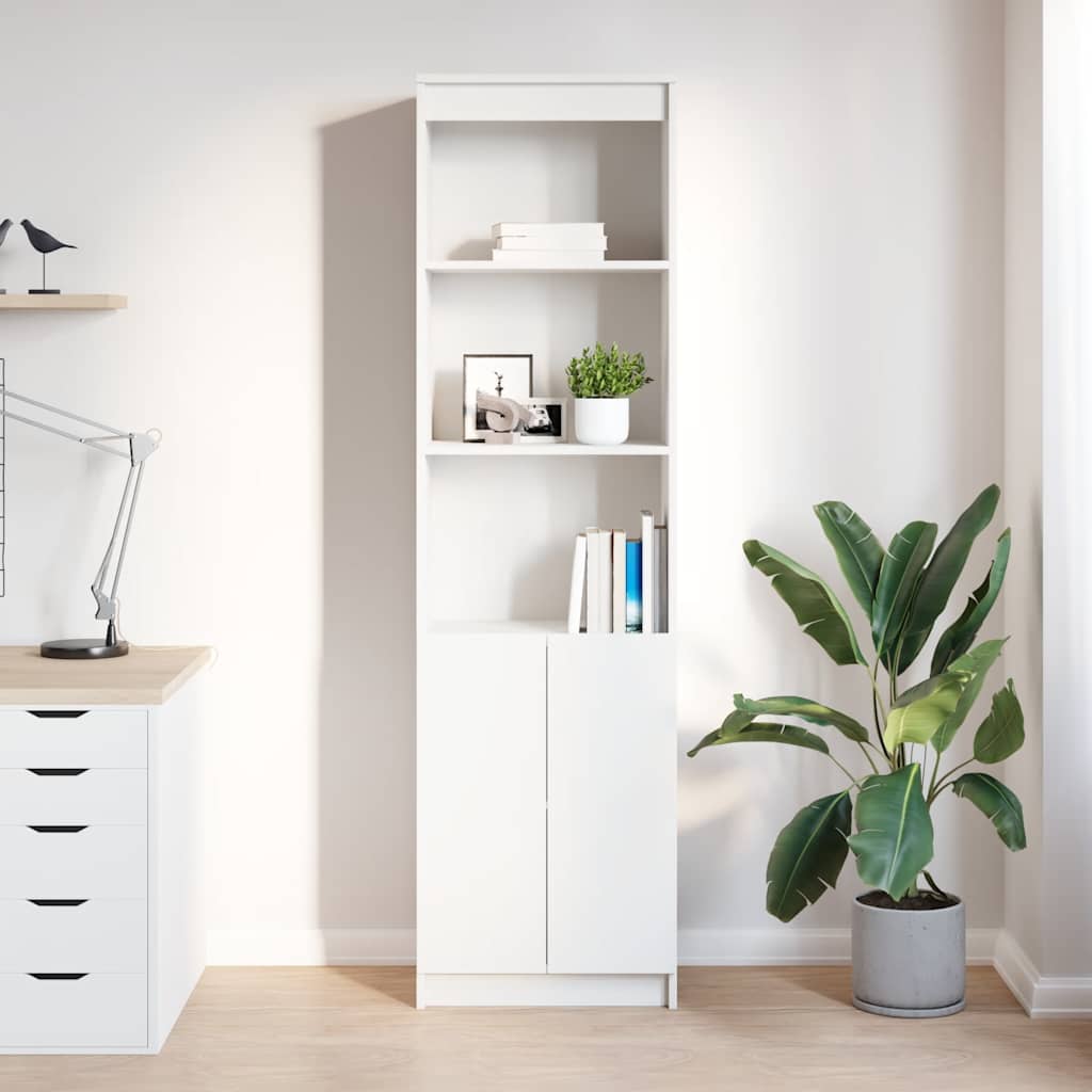 Highboard 50x35x180 cm Engineered Wood White
