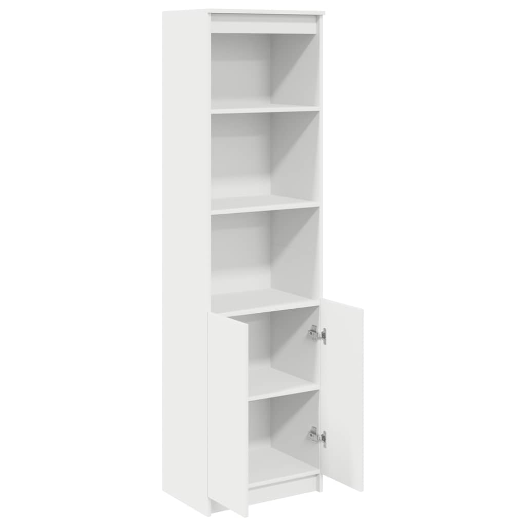 Highboard 50x35x180 cm Engineered Wood White