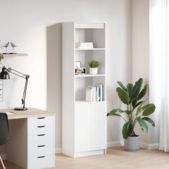 Highboard 50x35x180 cm Engineered Wood White