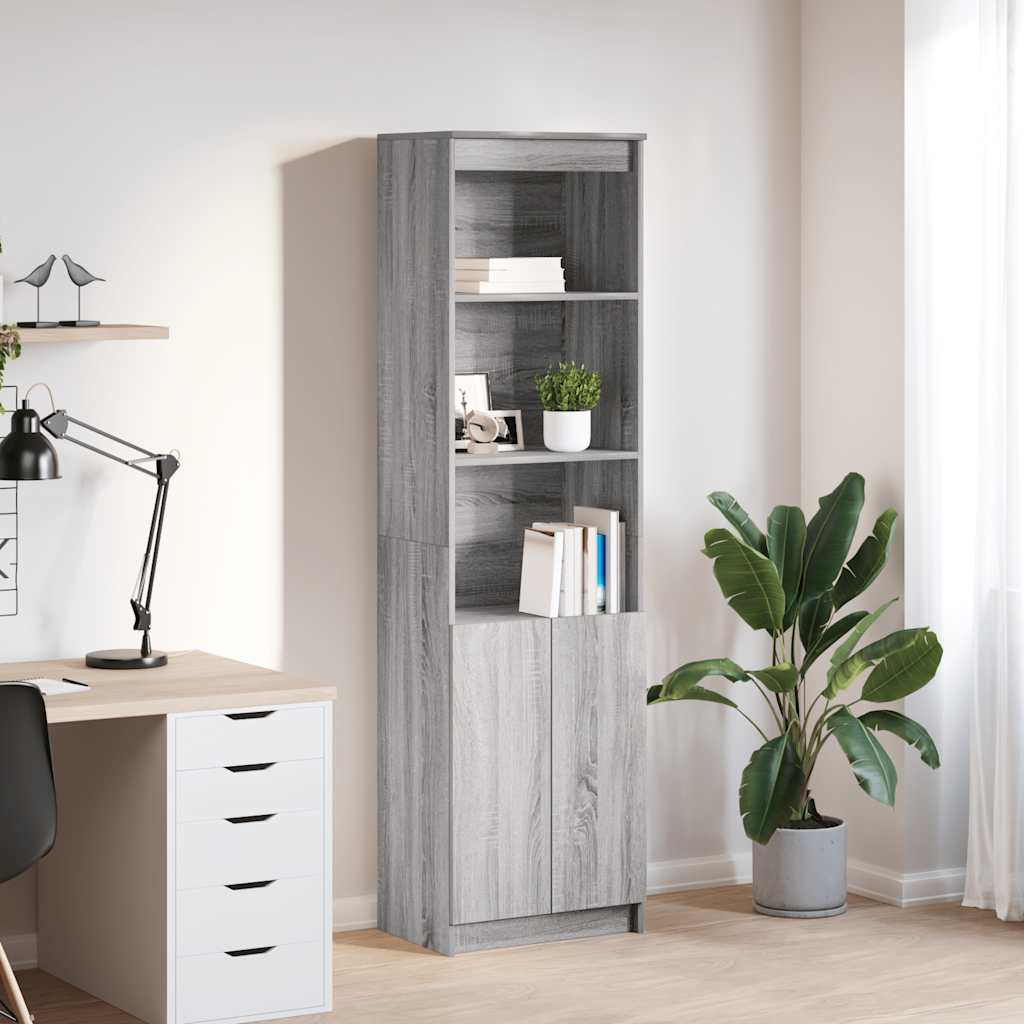 Highboard 50x35x180 cm Engineered Wood Grey sonoma