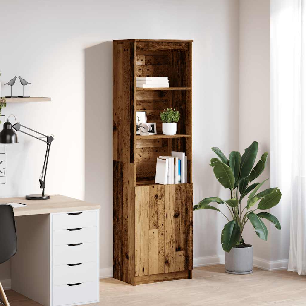 Highboard 50x35x180 cm Engineered Wood Old wood