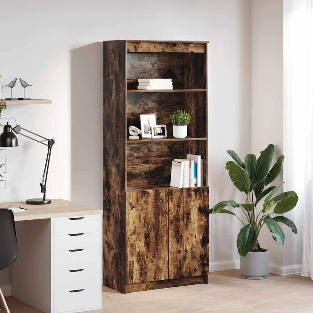 Highboard 70x35x180 cm Engineered Wood Smoked oak