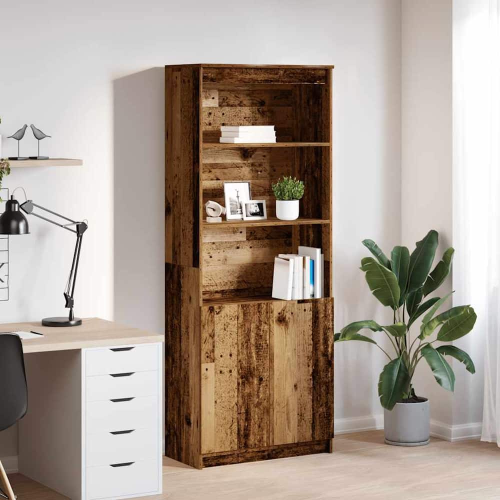 Highboard 70x35x180 cm Engineered Wood Old wood