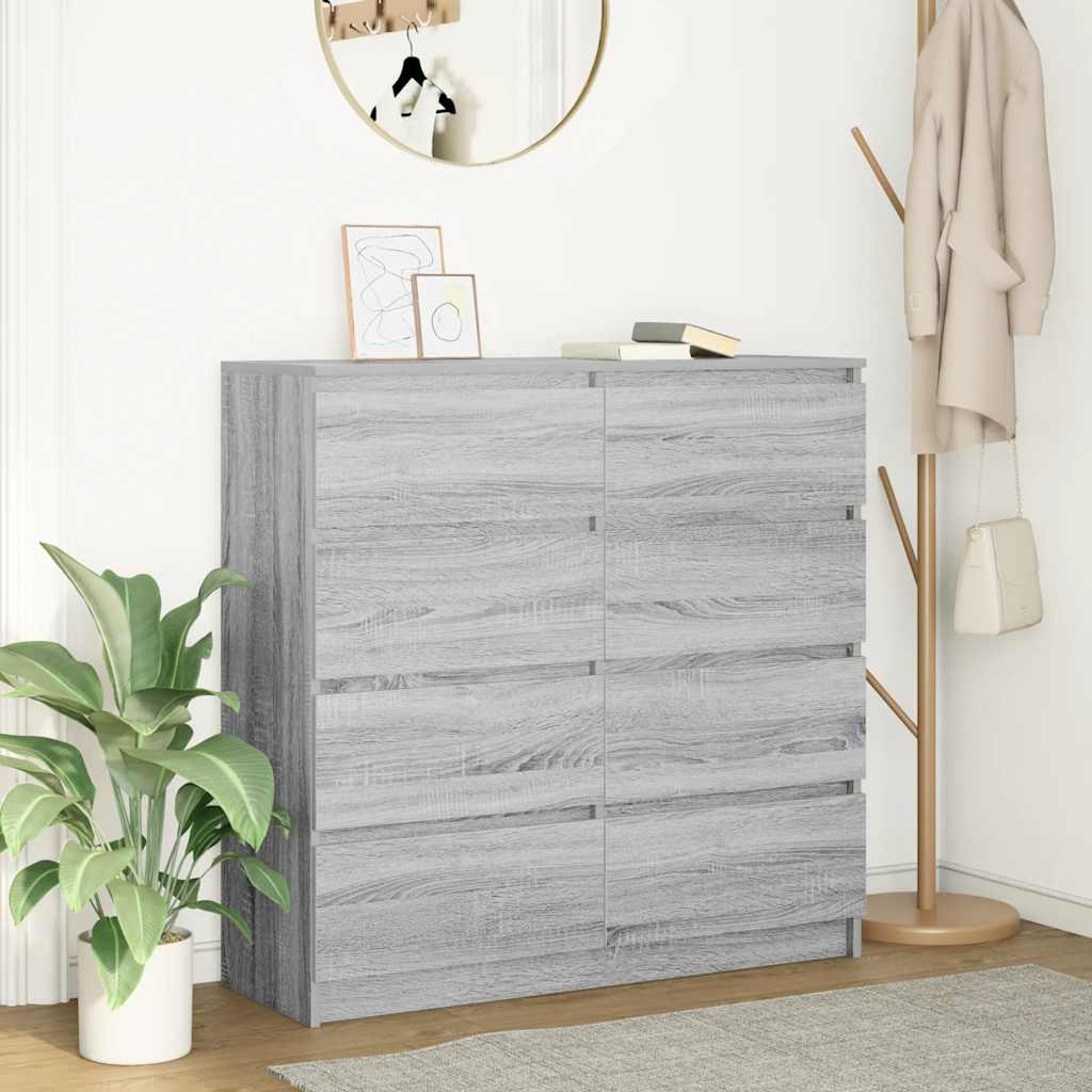 Sideboard 100x35x99 cm Engineered Wood Grey sonoma