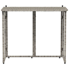 vidaXL Folding Garden Table Grey 90x51x75 cm Poly Rattan 4