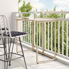 Folding Garden Table 90x51x75 cm Poly Rattan Beige