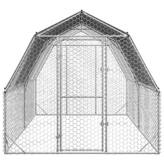 Chicken Run with Roof 2,5x4x2,25 m Galvanised Steel 2.5 x 4 x 2.25 m